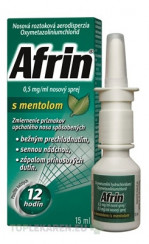 Afrin 0,5 mg/ml nosový sprej s mentolom