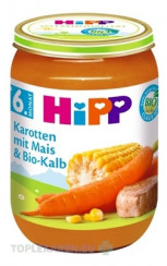 HiPP Príkrm BIO Mrkva s kukuricou a teľacím mäsom