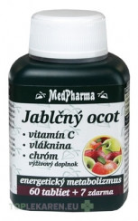 MedPharma JABLČNÝ OCOT, VIT C, VLÁKNINA, CHRÓM