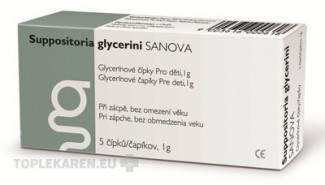 SUPPOSITORIA GLYCERINI SANOVA pre deti 1g