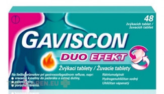 GAVISCON DUO EFEKT žuvacie tablety