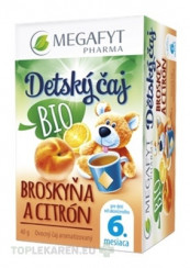 MEGAFYT Detský čaj BIO BROSKYŇA A CITRÓN