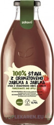 zdravo 100% ŠŤAVA Z GRANÁTOVÉHO JABLKA A JABLKA