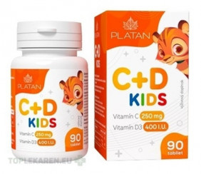 PLATAN Vitamín C + D KIDS