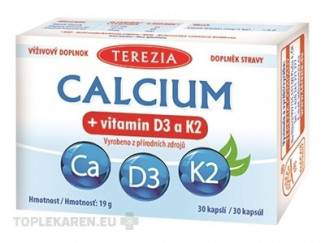 TEREZIA CALCIUM + vitamín D3 a K2