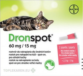 Dronspot 60 mg/15 mg spot-on (2 pipety)