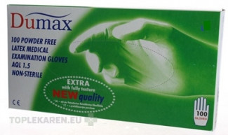 DUMAX RUKAVICE latexové vyšetrovacie