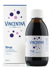 VINCENTKA SIRUP so skorocelom a materinou dúškou