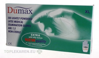 DUMAX RUKAVICE latexové  vyšetrovacie
