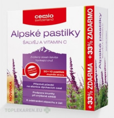Cemio Alpské pastilky ŠALVIA A VITAMÍN C