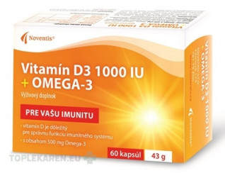 Noventis Vitamín D3 1000 IU + Omega-3