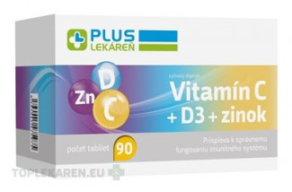 PLUS LEKÁREŇ Vitamín C + D3 + zinok