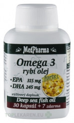 MedPharma OMEGA 3 rybí olej forte - EPA, DHA