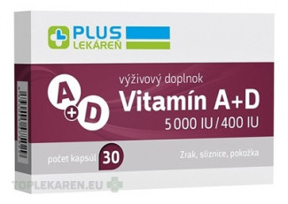 PLUS LEKÁREŇ Vitamín A+D 5000 IU/400 IU