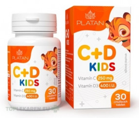 PLATAN Vitamín C + D KIDS