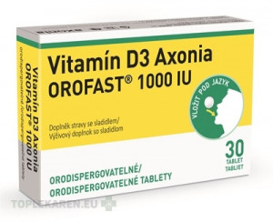 Vitamín D3 Axonia OROFAST 1000 IU