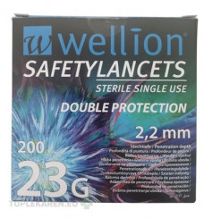 Wellion SAFETYLANCETS 23G - Lanceta bezpečnostná