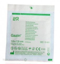 GAZIN KOMPRESY GÁZOVÉ STERILNÉ 7,5x7,5 cm
