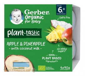 Gerber Organic Rastlinný dezert Jablko a ananás