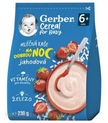 Gerber Cereal Mliečna KAŠA Dobrú noc Jahodová