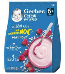 Gerber Cereal Mliečna KAŠA Dobrú noc Malinová