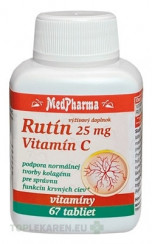 MedPharma RUTÍN 25 mg + Vitamín C 100 mg