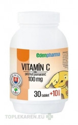 EDENPharma VITAMÍN C 100 mg príchuť pomaranč