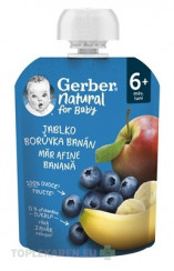 Gerber Natural Kapsička Jablko, čučoriedka a banán