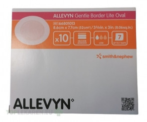 ALLEVYN Gentle Border Lite Oval Krytie na rany
