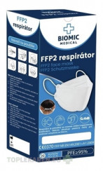 BIOMIC Respirátor FFP2, 3-panelový