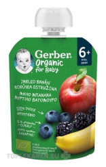 Gerber Organic Kapsička Jablko, banán, čučoriedka