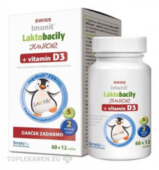 Laktobacily JUNIOR SWISS Imunit + vitamín D3