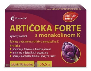 Noventis ARTIČOKA FORTE s monakolínom K