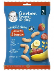 Gerber Snacks Kukuričné CHRUMKY Jahoda a banán