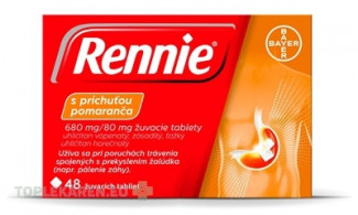 Rennie s príchuťou pomaranča 680 mg/80 mg