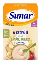 Sunar mliečna KAŠA 8 CEREÁLIÍ