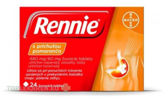 Rennie s príchuťou pomaranča 680 mg/80 mg