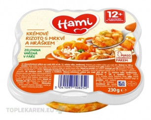Hami príkrm Krémové rizoto s mrkvou a hráškom