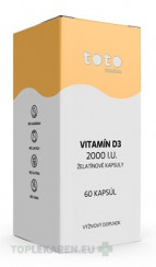 TOTO VITAMÍN D3 2000 I.U. ŽELATÍNOVÉ KAPSULY