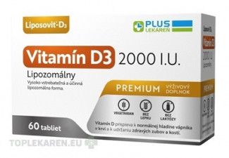 PLUS LEKÁREŇ Lipozomálny vitamín D3 2000 I.U.