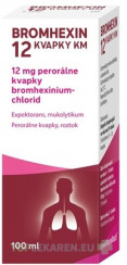 BROMHEXIN 12 KVAPKY KM