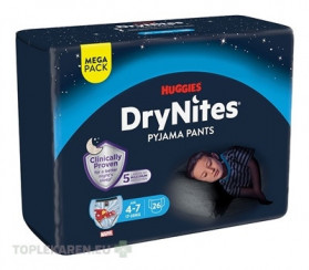 HUGGIES DryNites M pre chlapcov (4-7 rokov) MEGA