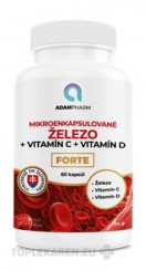 ADAMPharm ŽELEZO + Vitamín C + Vitamín D FORTE