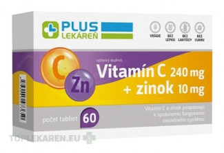 PLUS LEKÁREŇ Vitamín C 240 mg + zinok 10 mg