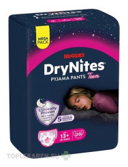 HUGGIES DryNites XL pre dievčatá (13+ r.) MEGA