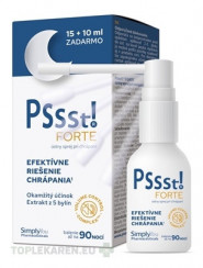 Pssst! FORTE ústny sprej pri chrápaní