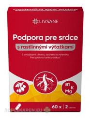 LIVSANE Podpora pre srdce s rastlinnými výtažkami