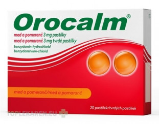 Orocalm med a pomaranč 3 mg tvrdé pastilky