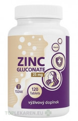TOZAX Zinok glukonát 25 mg