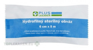 PLUS LEKÁREŇ Hydrofilný sterilný obväz